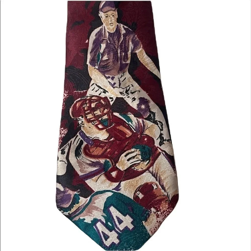 Studio 890 Maroon baseball Tie.‎